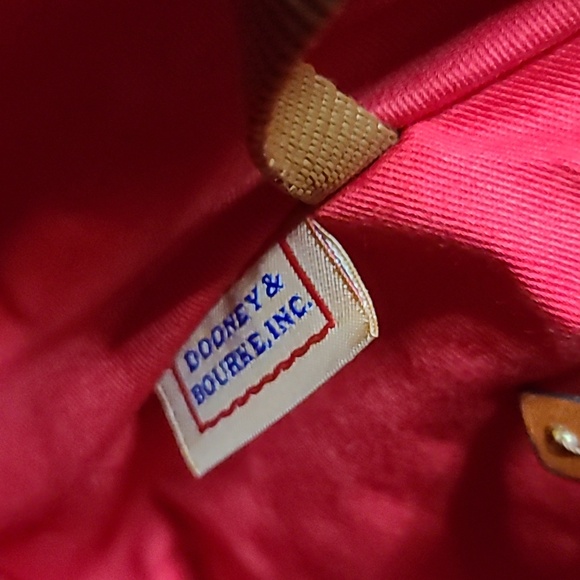 Dooney & Burke blue and brown leather crossbody bag. EUC Preloved - Picture 15 of 16